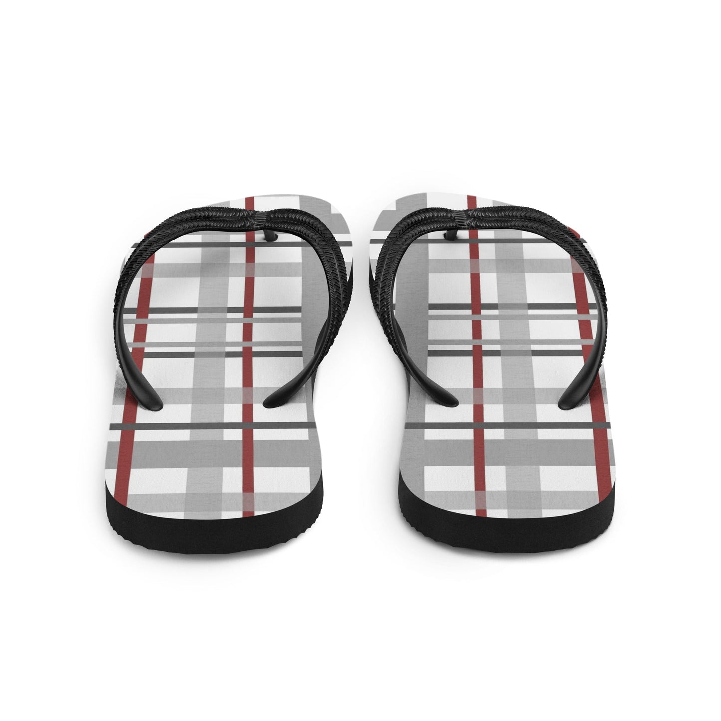 Elegant Plaid Flip-Flops