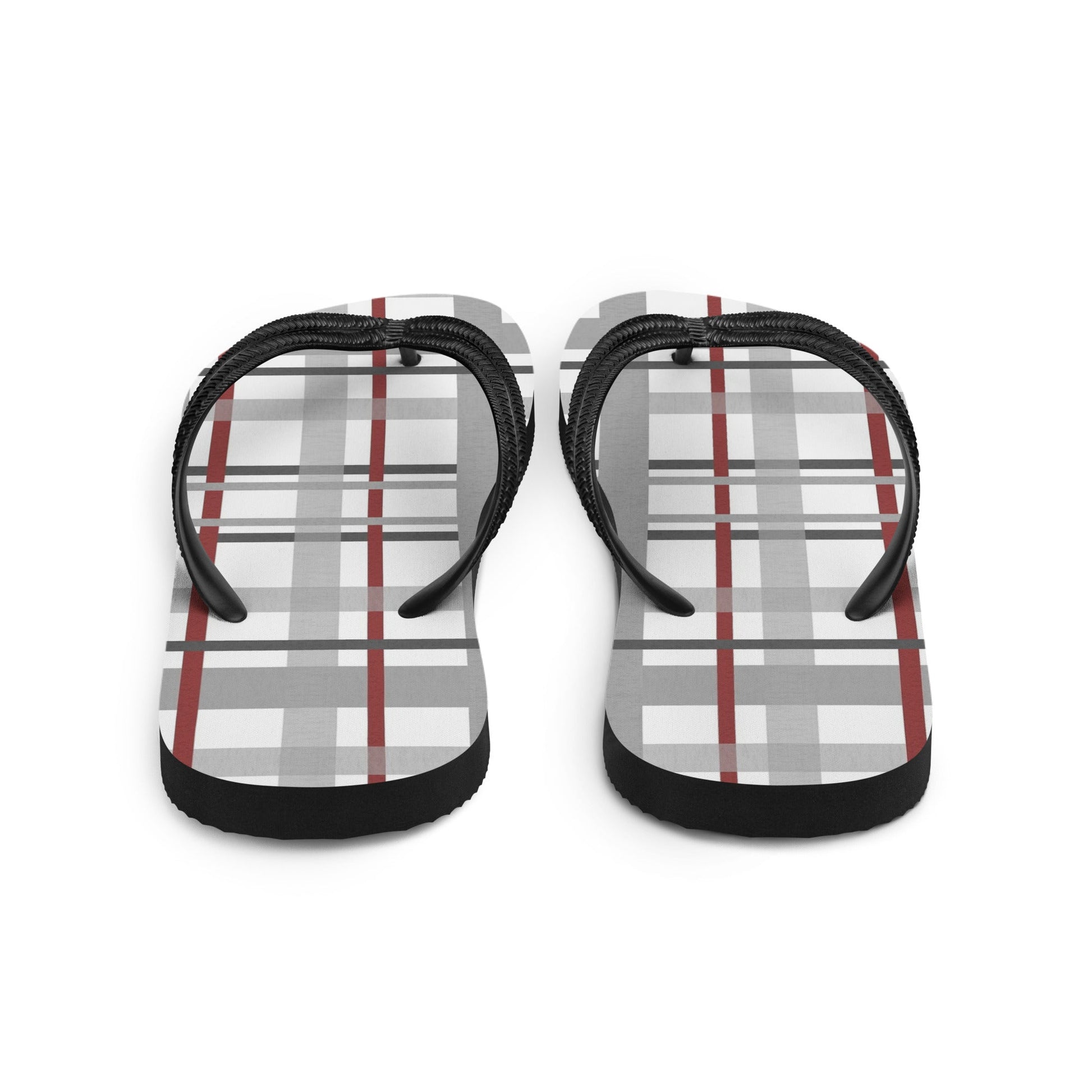 Elegant Plaid Flip-Flops