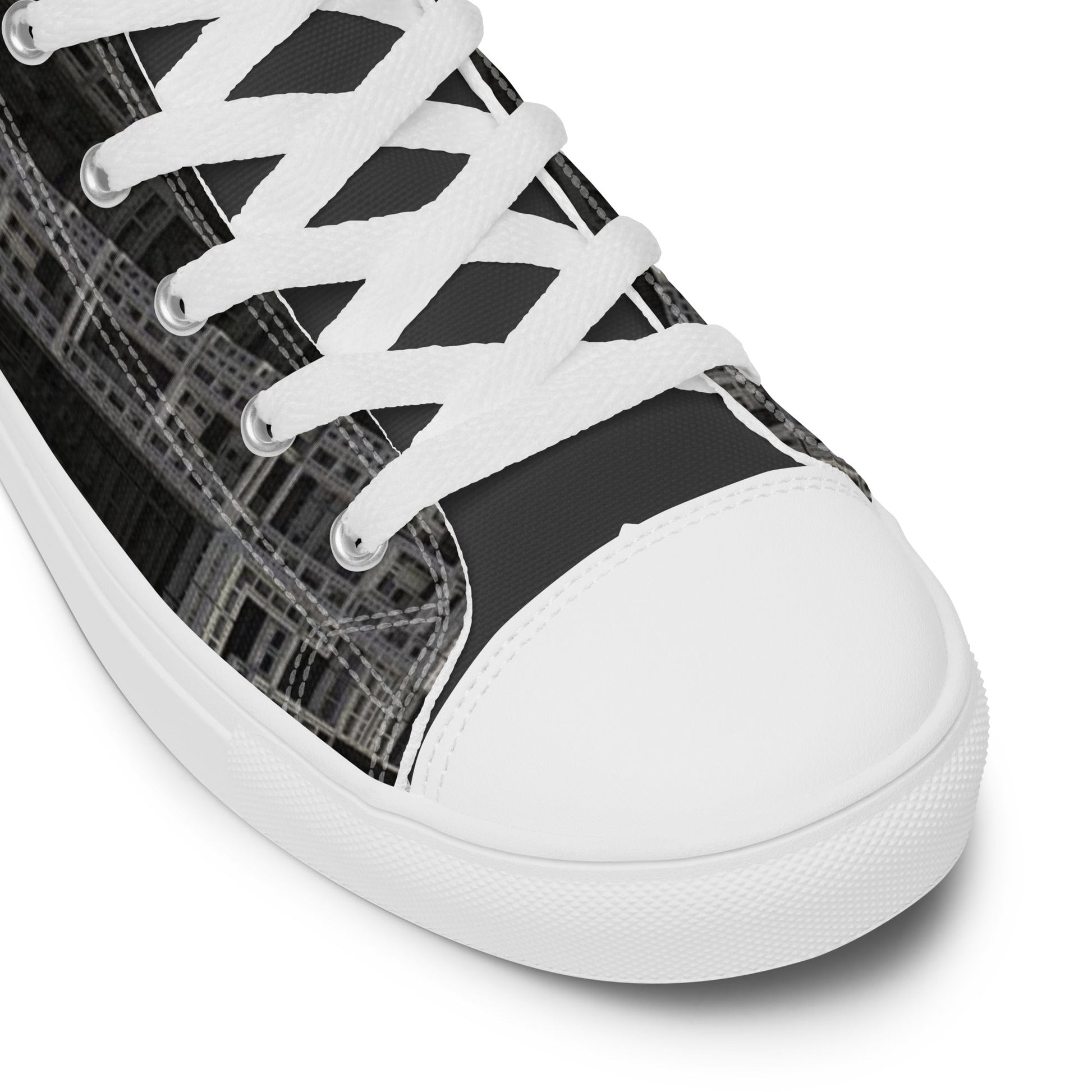 Fractal Build high top canvas shoes- Unisex