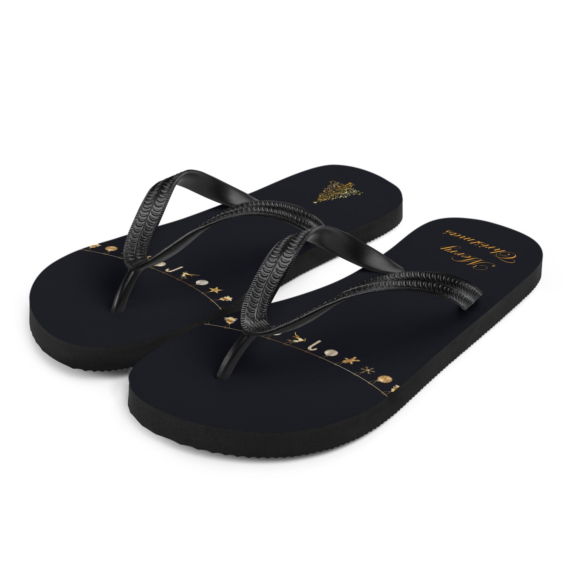 Golden Deco Flip-Flops