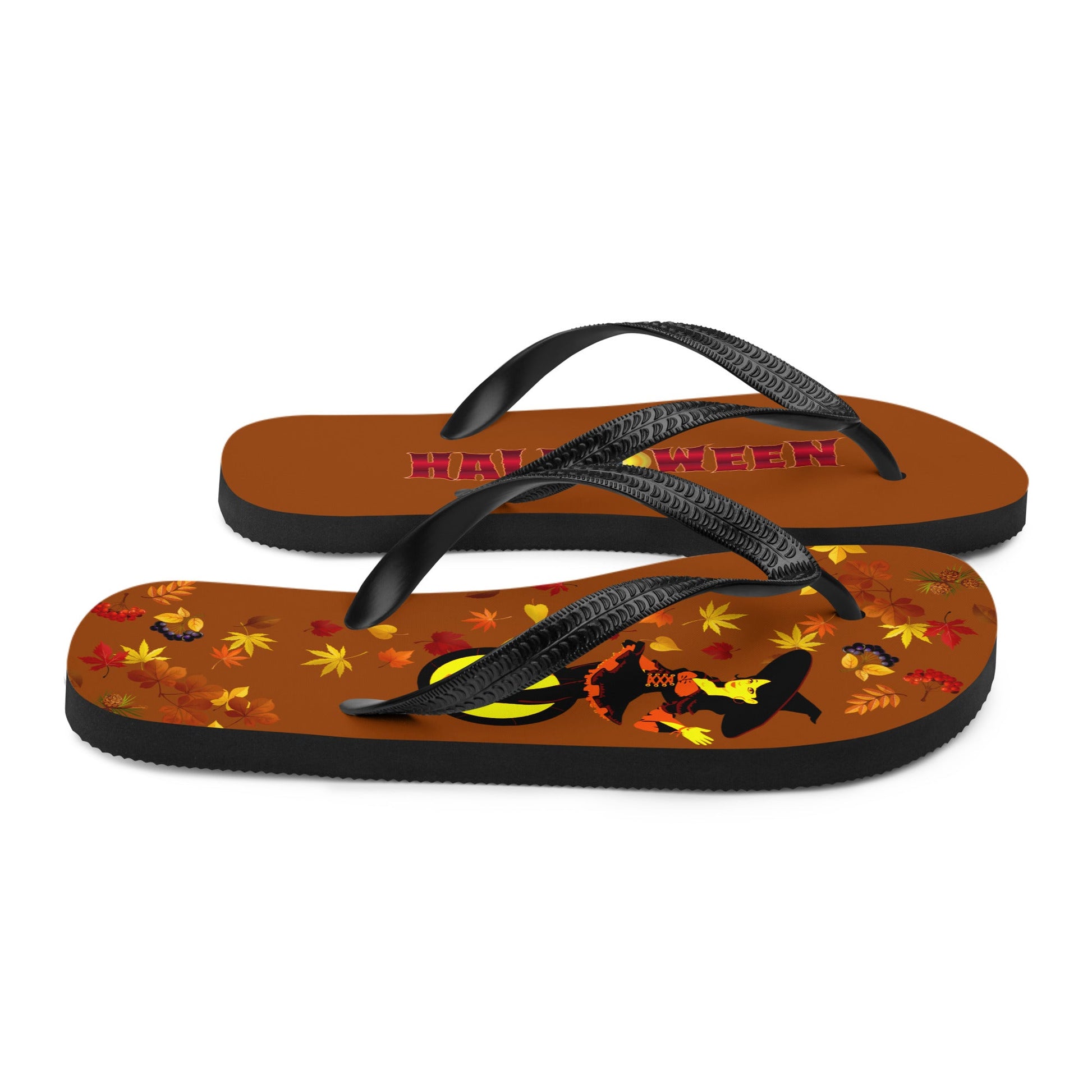 The Electric Wheel Witch - Halloween Flip-Flops