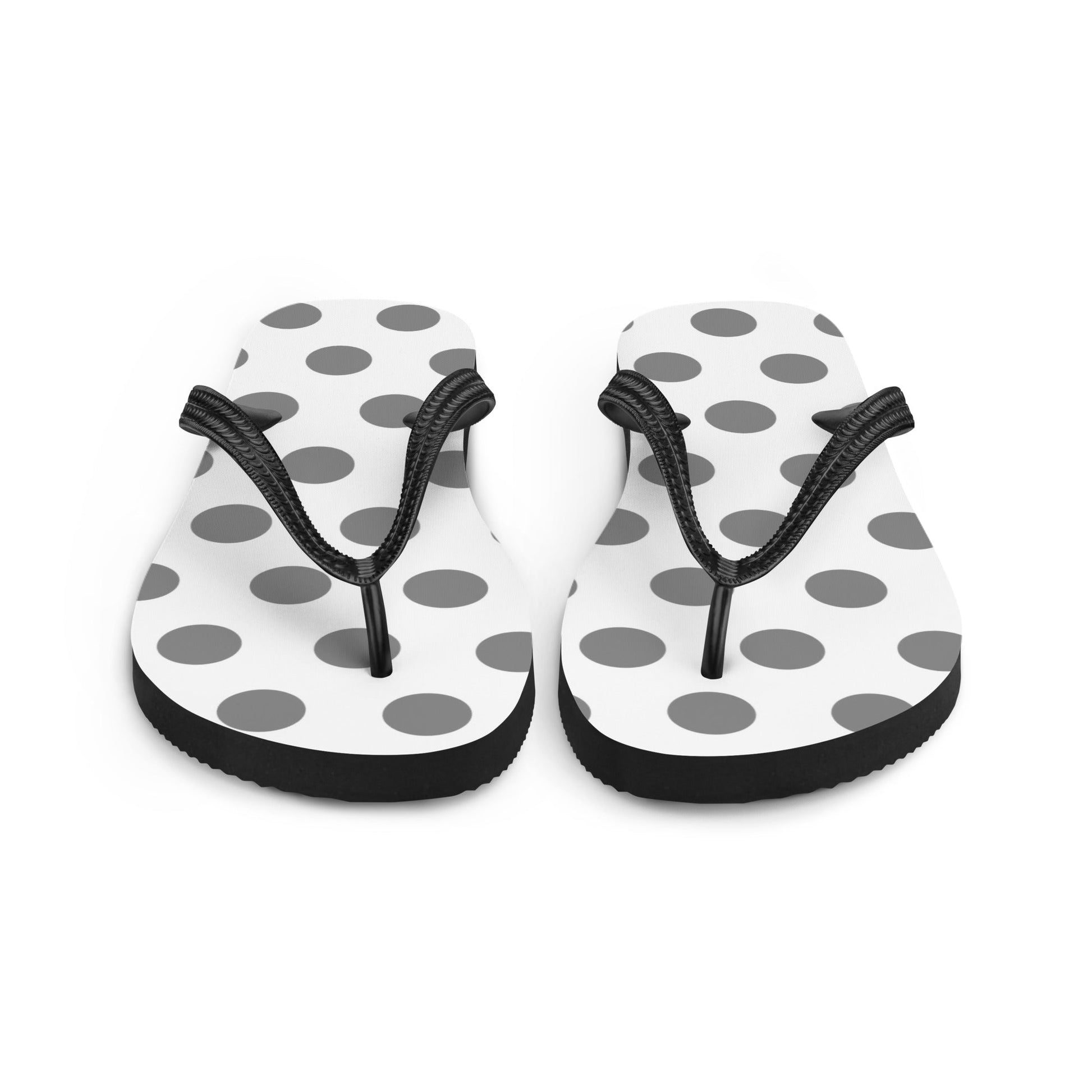 The Grey Polka Flip-Flops