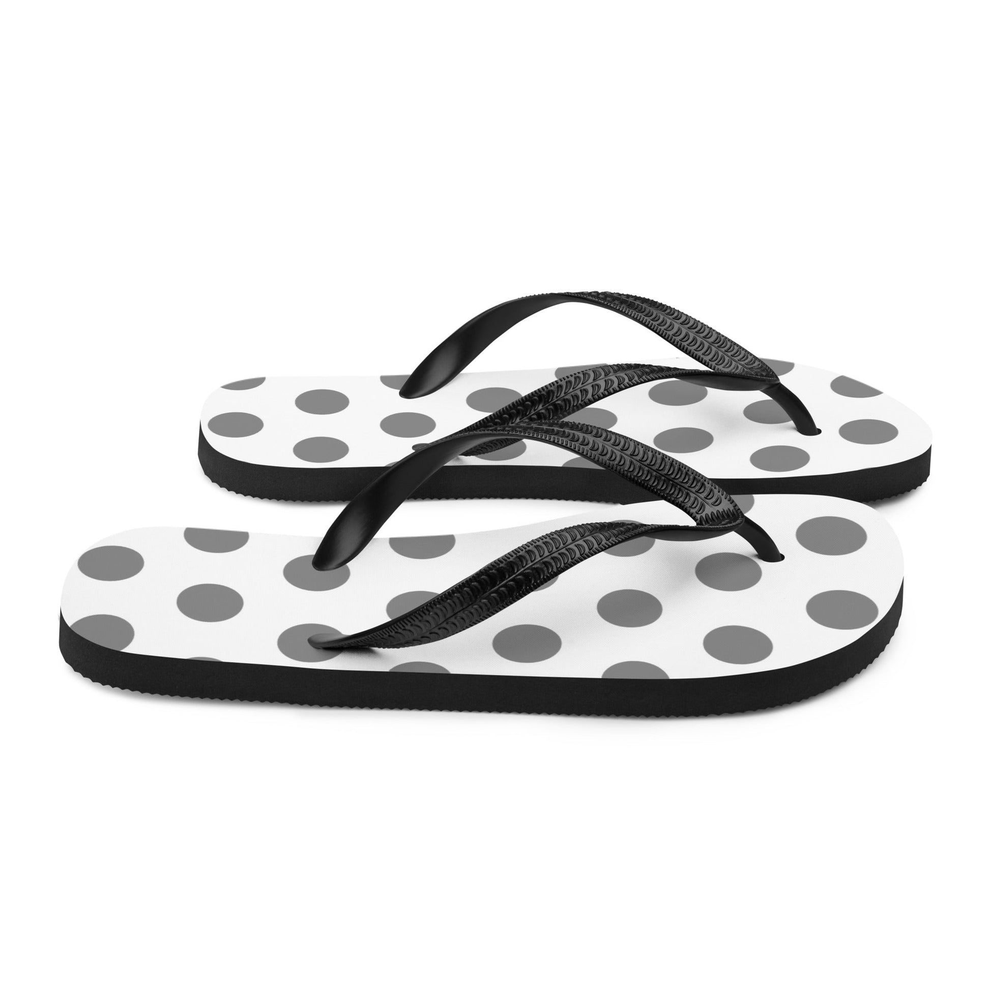 The Grey Polka Flip-Flops