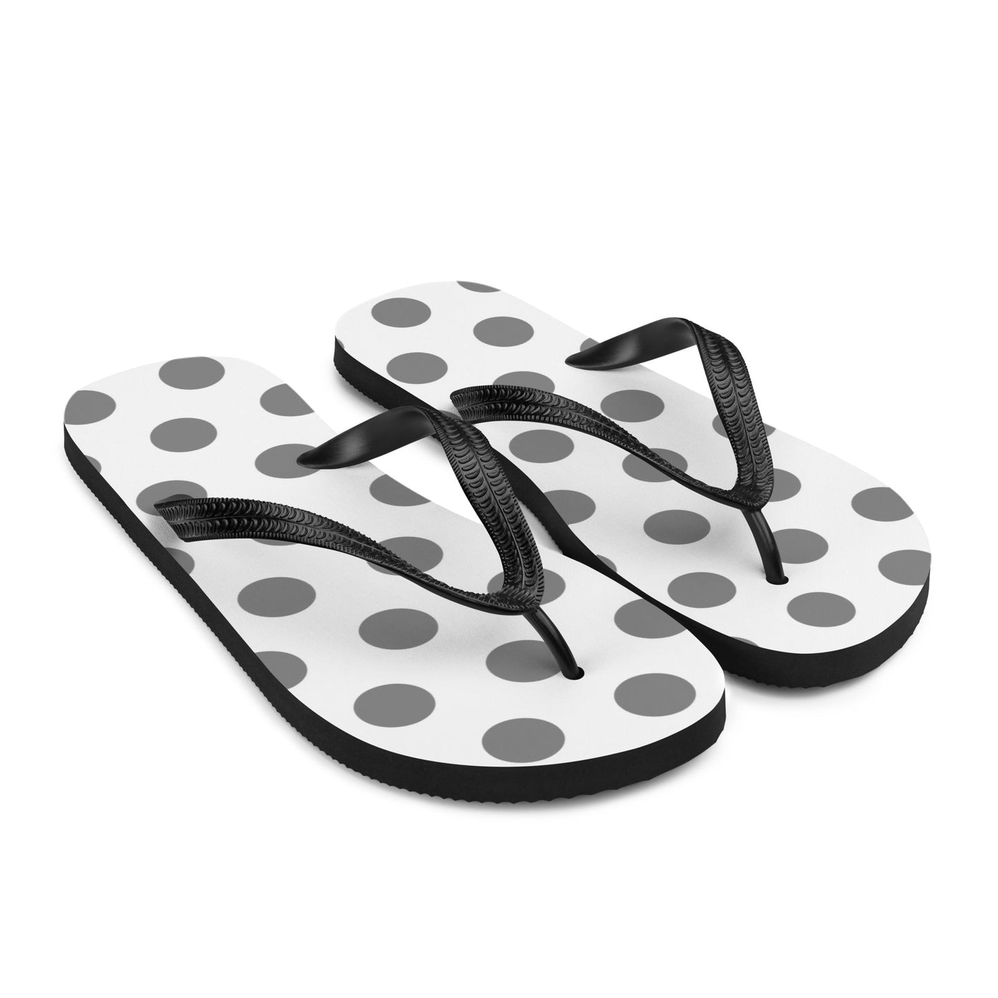 The Grey Polka Flip-Flops