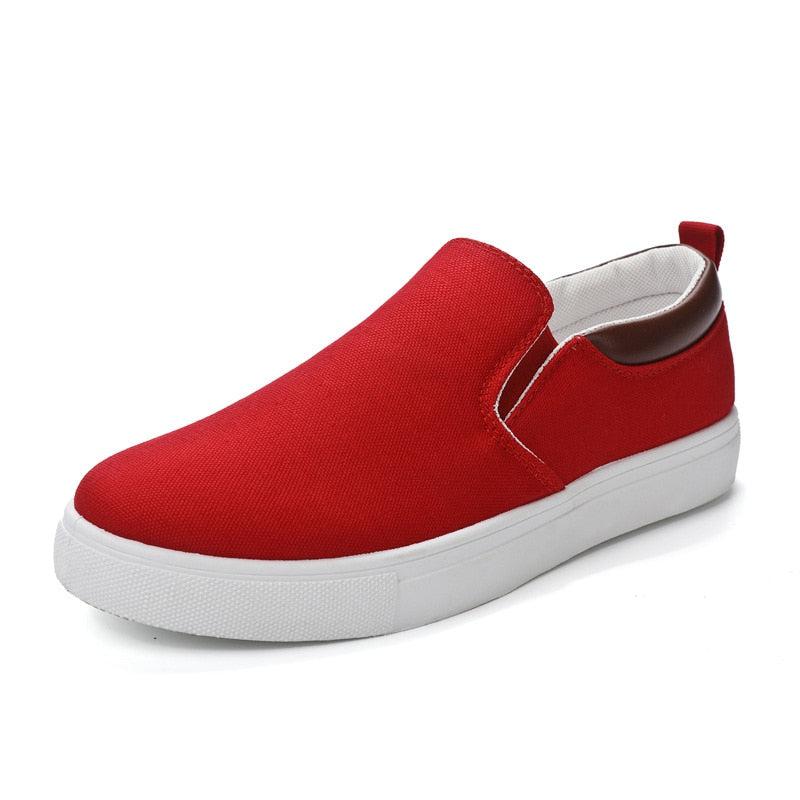 Mens red slip on shoes online