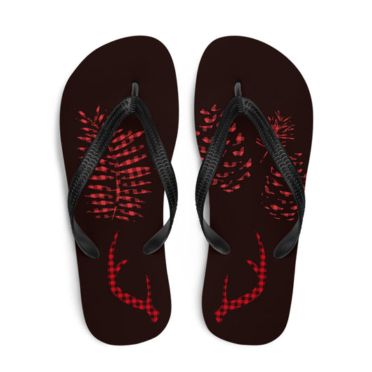 Winter Plaid Flip-Flops