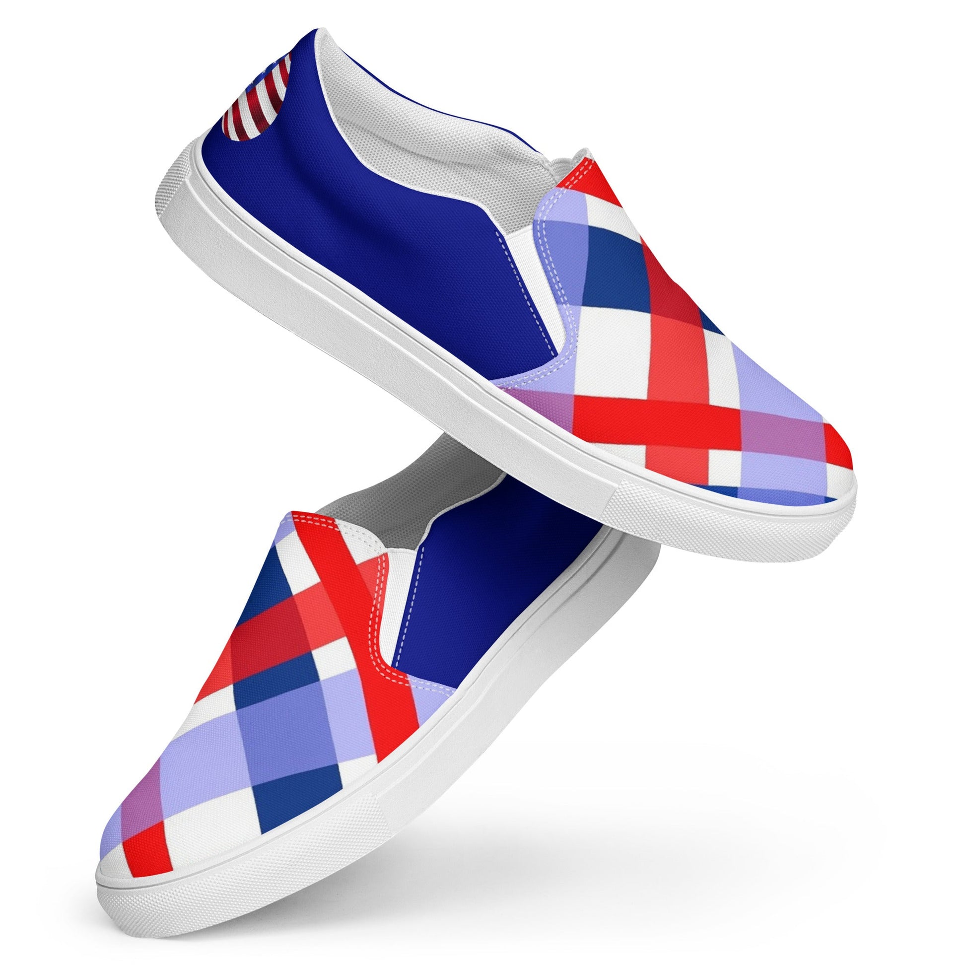 4th of July men's slip-on canvas shoes