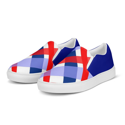 4th of July men's slip-on canvas shoes