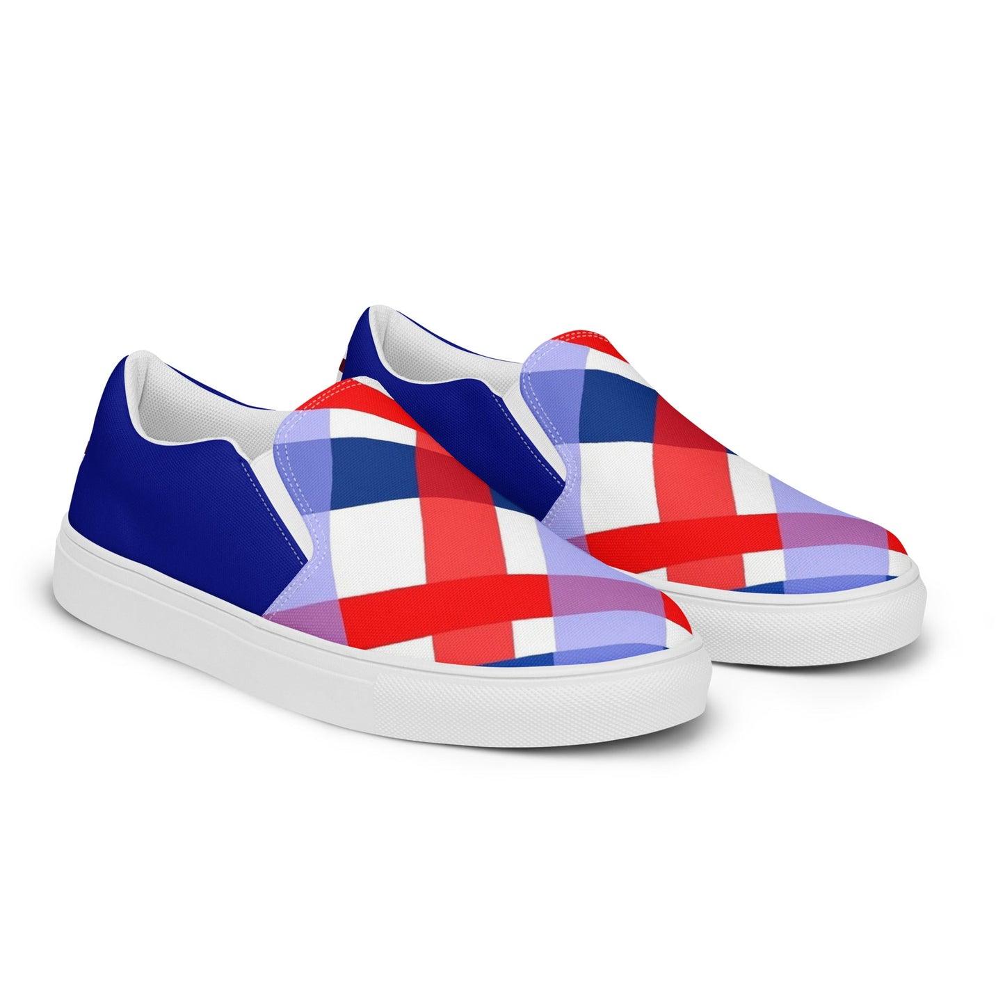 4th of July men's slip-on canvas shoes