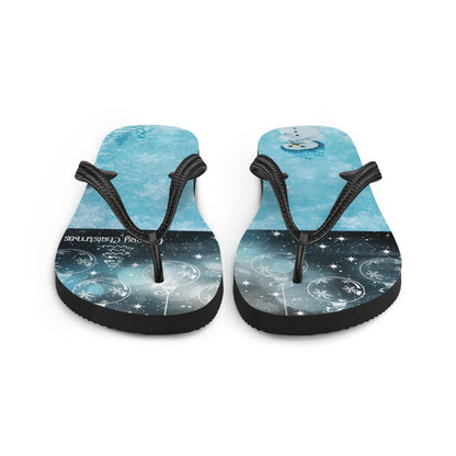 A Giggling Snowman Flip-Flops