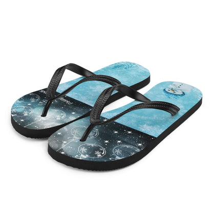 A Giggling Snowman Flip-Flops