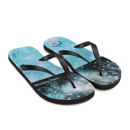 A Giggling Snowman Flip-Flops