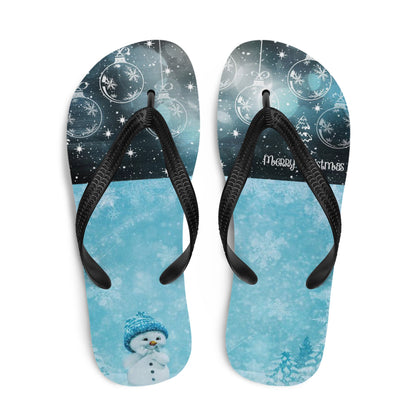 A Giggling Snowman Flip-Flops