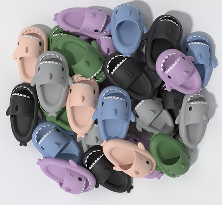 All One color Sharks unisex sliders