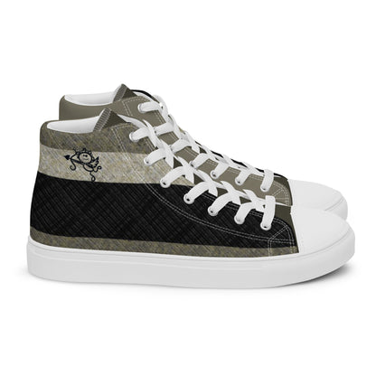 Angel's Stripes high top canvas shoes