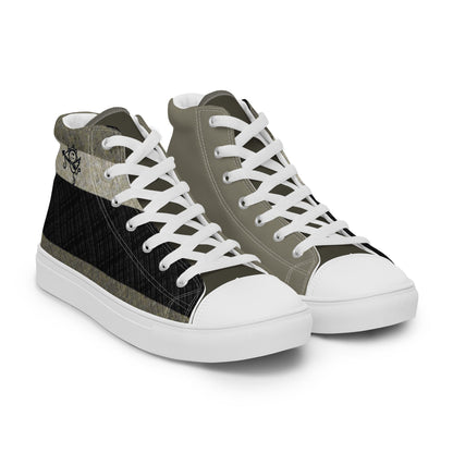 Angel's Stripes high top canvas shoes