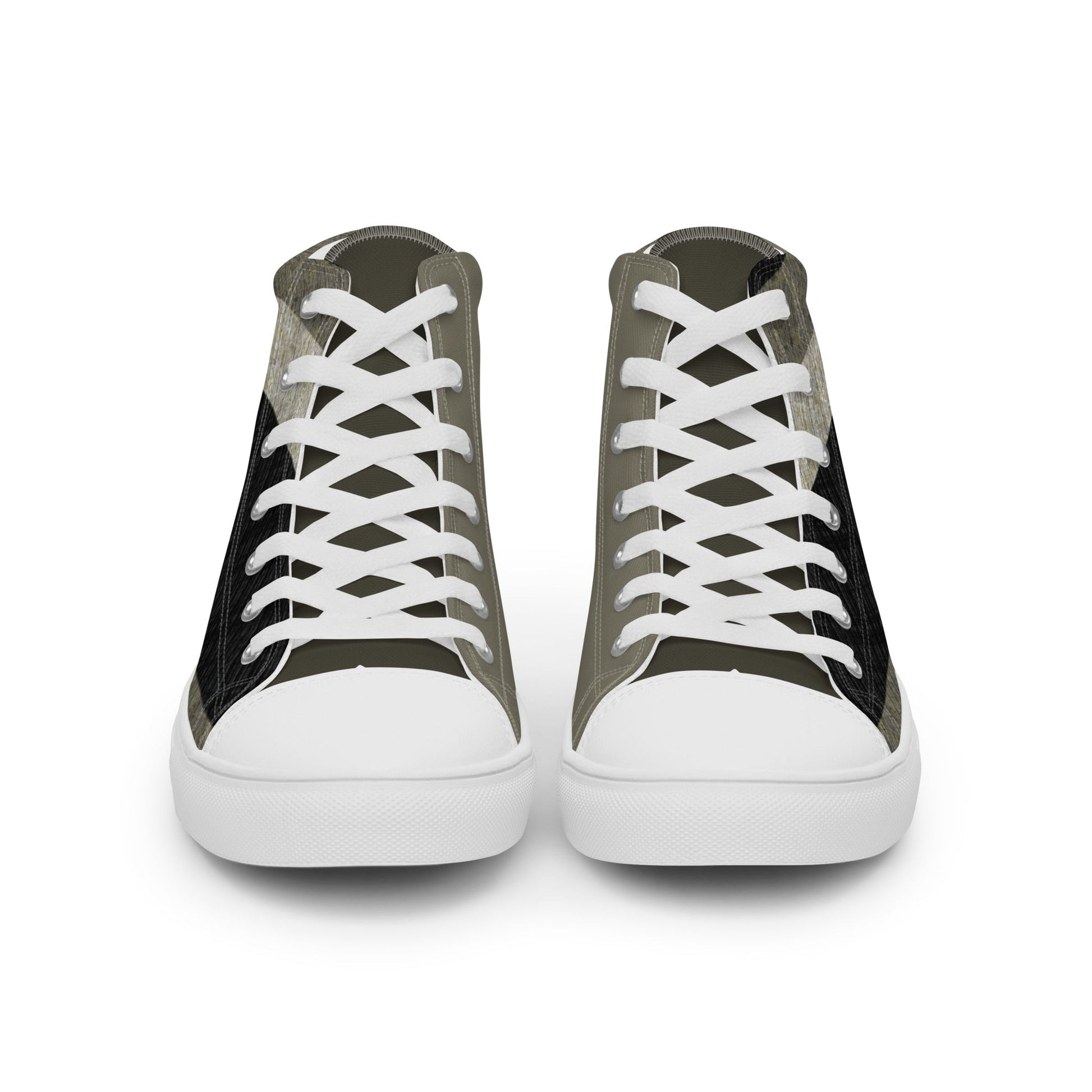 Angel's Stripes high top canvas shoes