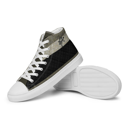 Angel's Stripes high top canvas shoes