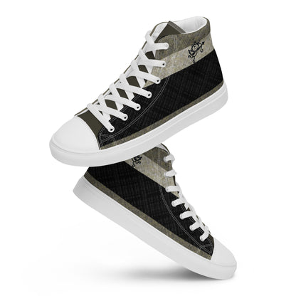 Angel's Stripes high top canvas shoes