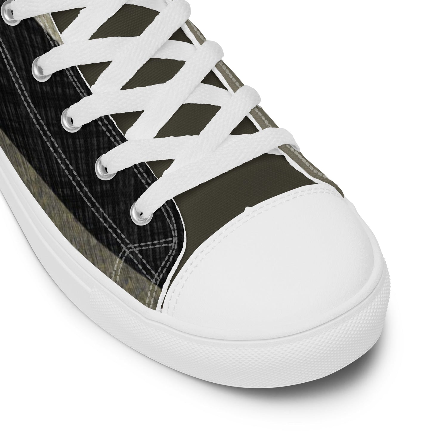 Angel's Stripes high top canvas shoes