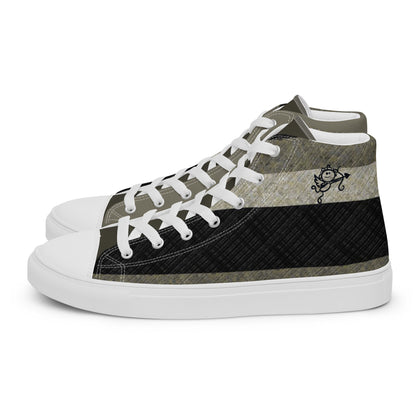 Angel's Stripes high top canvas shoes