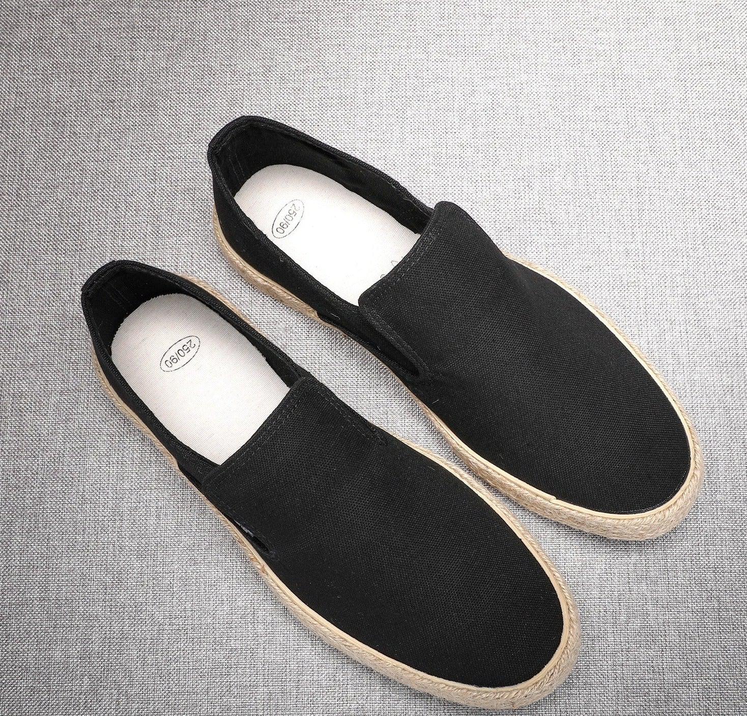 Back to Basics men's slip-on canvas shoes