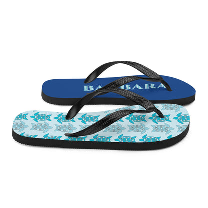 Barbara - Personalized name flip flops