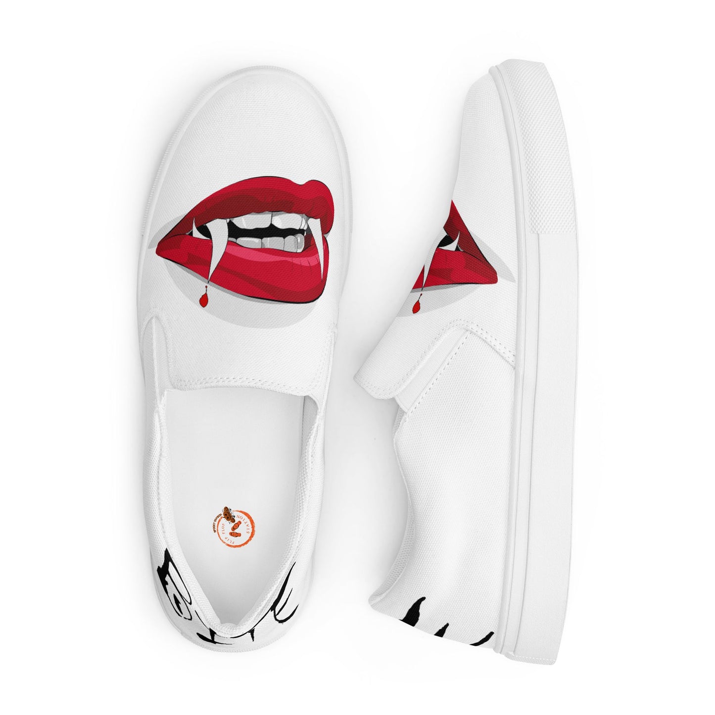 Bite Me Men’s slip-on canvas shoes