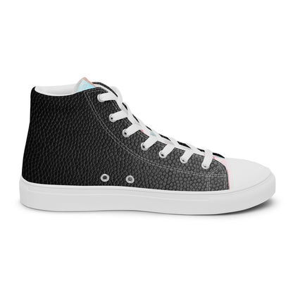 Black & Geo high top canvas shoes