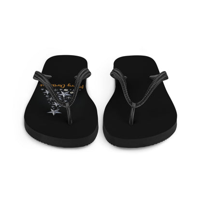 Black Tie Christmas Flip-Flops