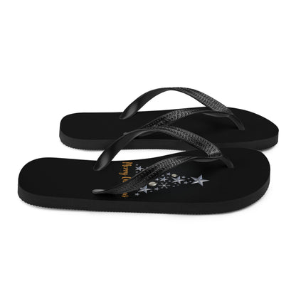 Black Tie Christmas Flip-Flops