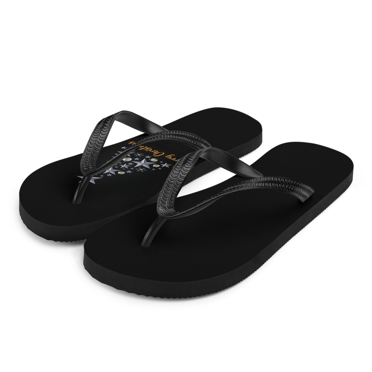 Black Tie Christmas Flip-Flops