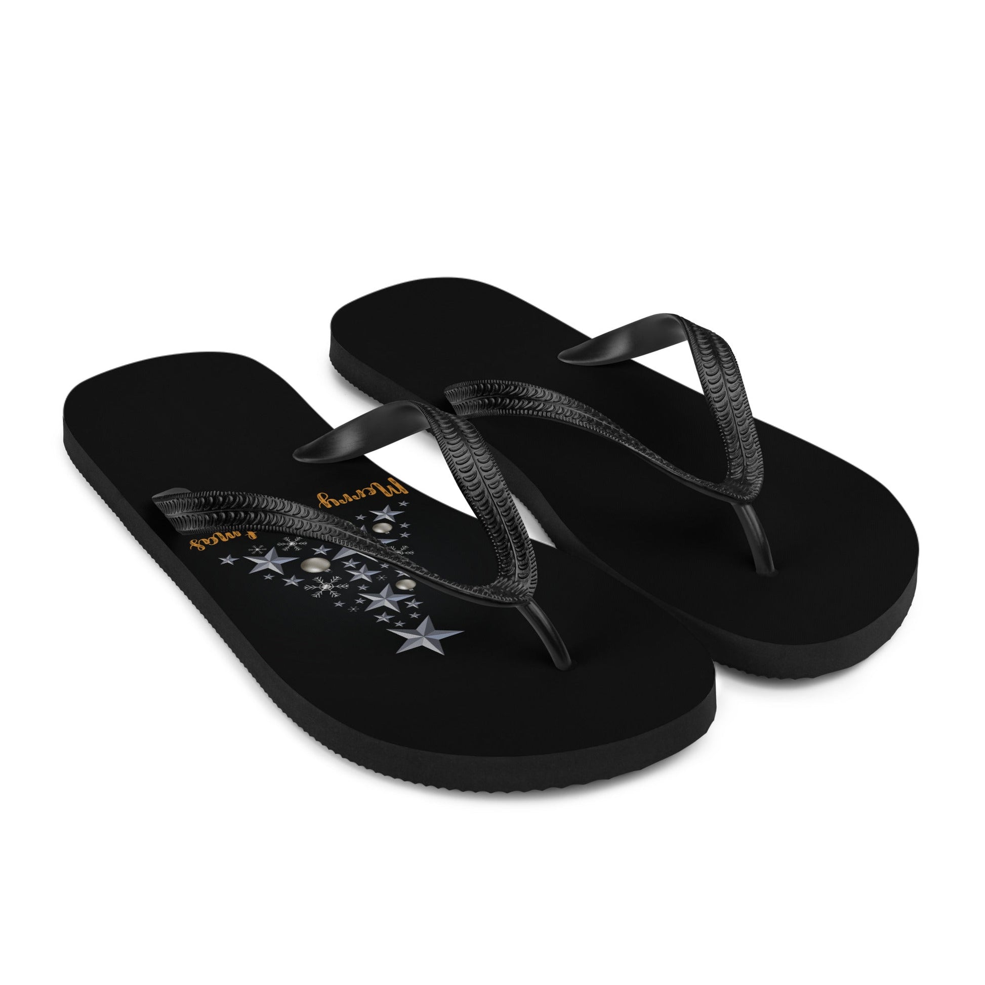 Black Tie Christmas Flip-Flops