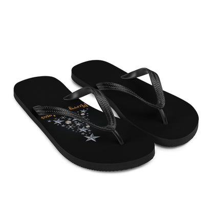 Black Tie Christmas Flip-Flops