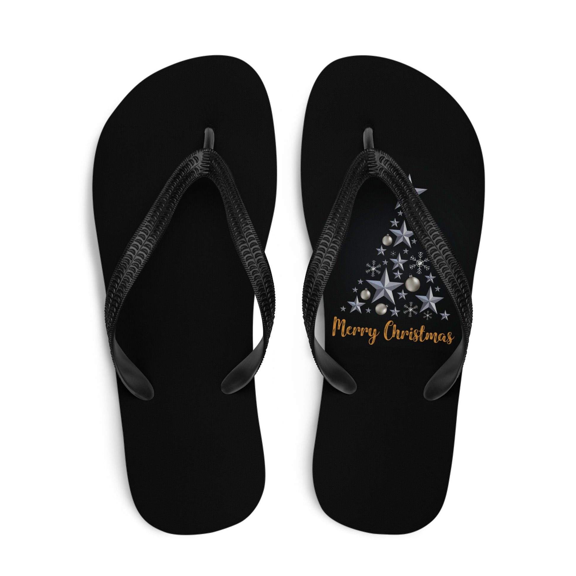 Black Tie Christmas Flip-Flops