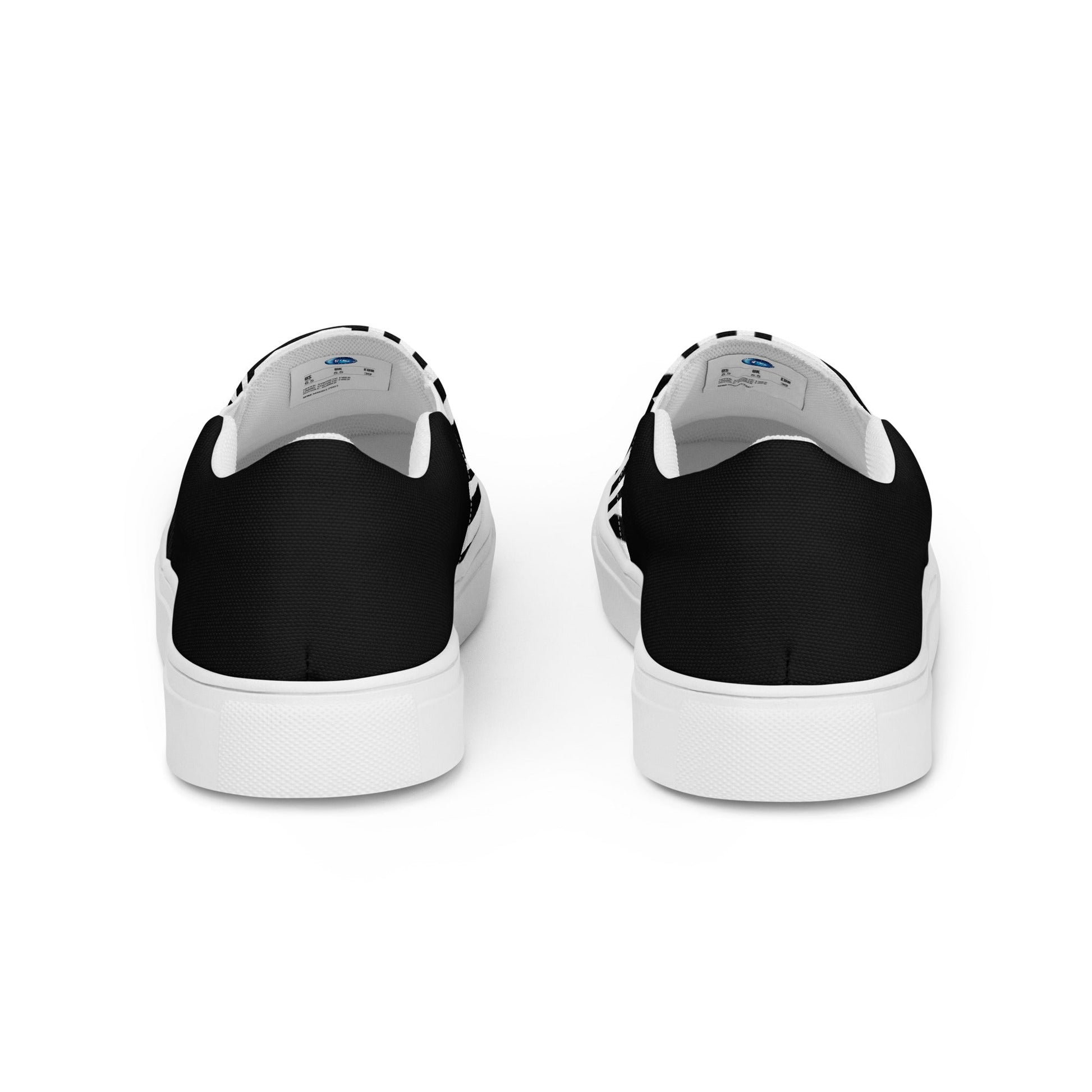 Black & White Basket men's slip-on canvas shoes