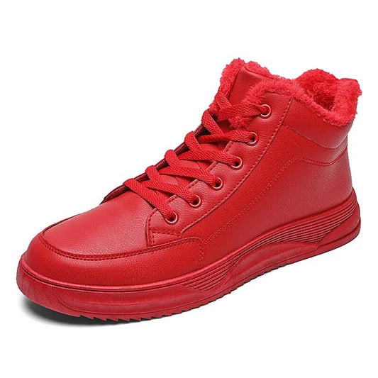 Blaze a Trail: Vibrant PU Leather High Top Women's Sneakers