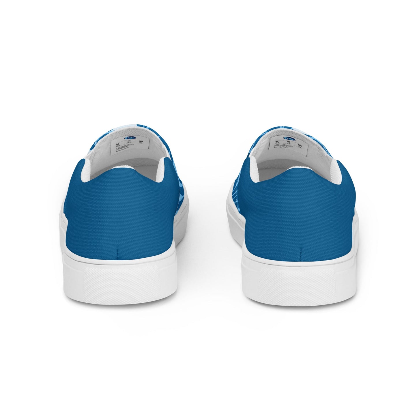 Blue Daisies men's slip-on canvas shoes