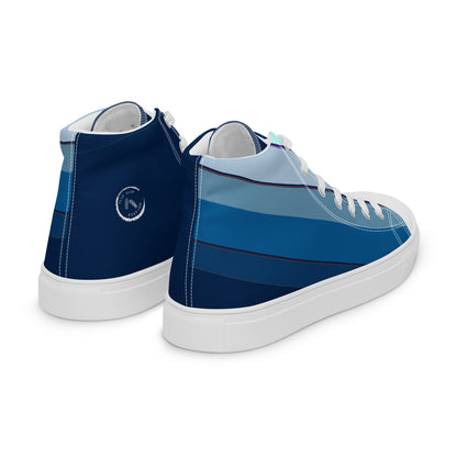 Blue Palette - Men’s high top canvas shoes