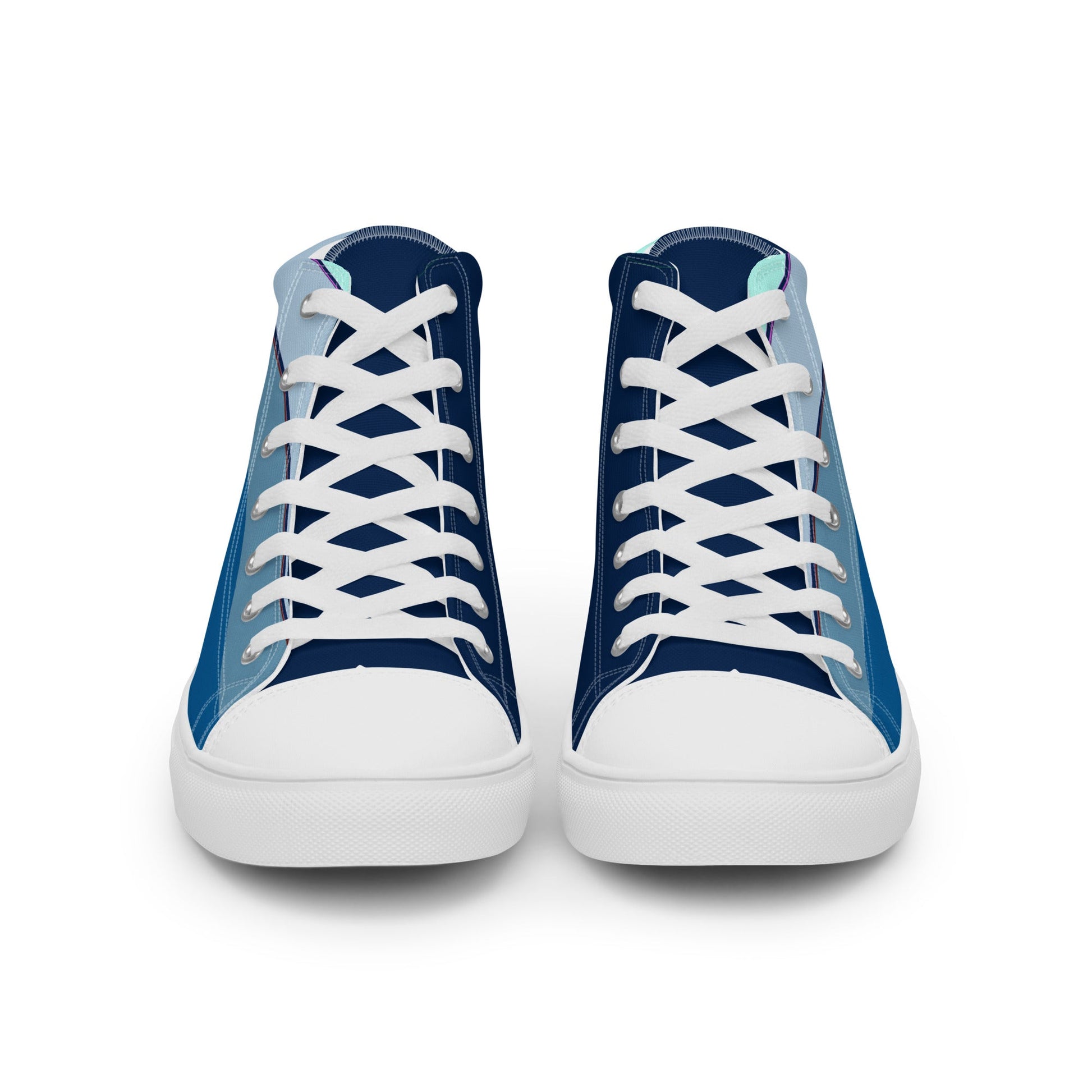 Blue Palette - Men’s high top canvas shoes