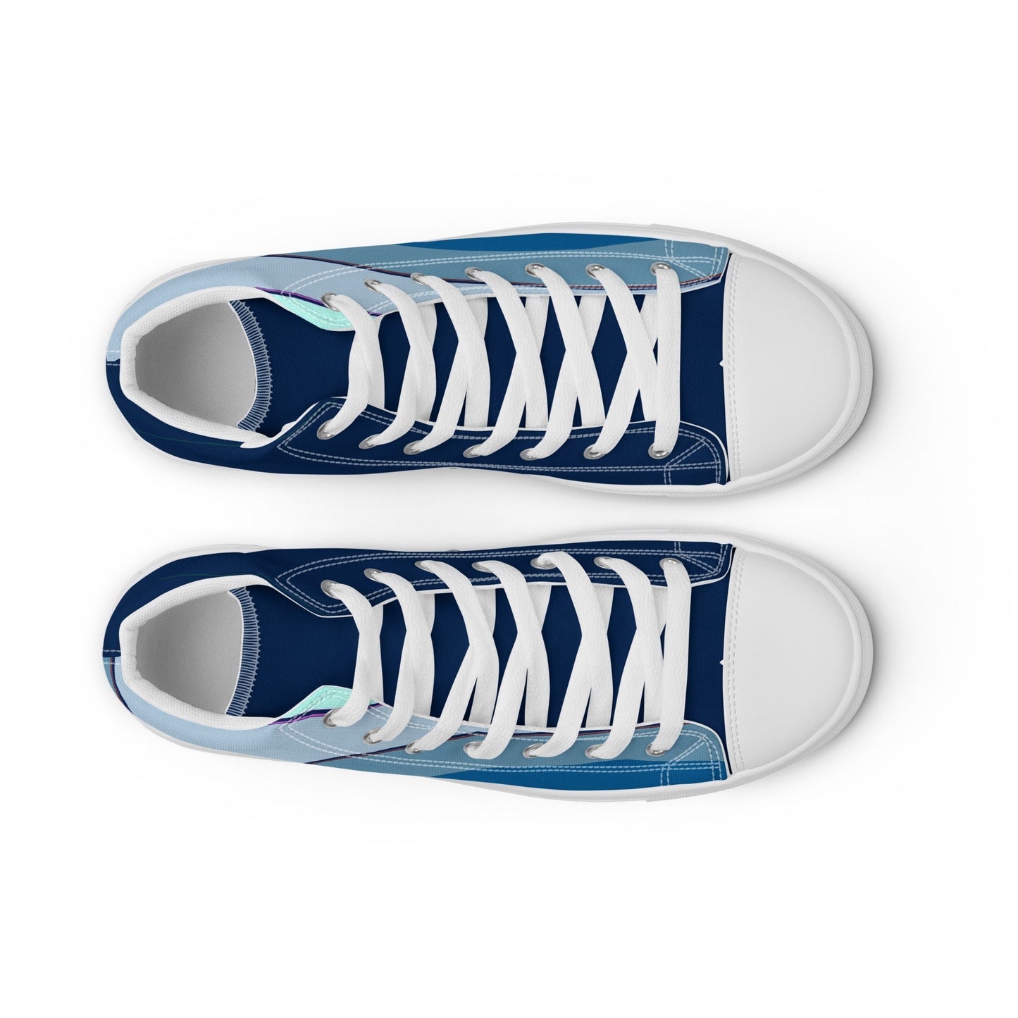 Blue Palette - Men’s high top canvas shoes