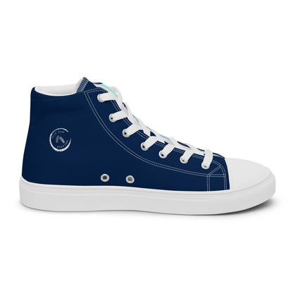 Blue Palette - Men’s high top canvas shoes