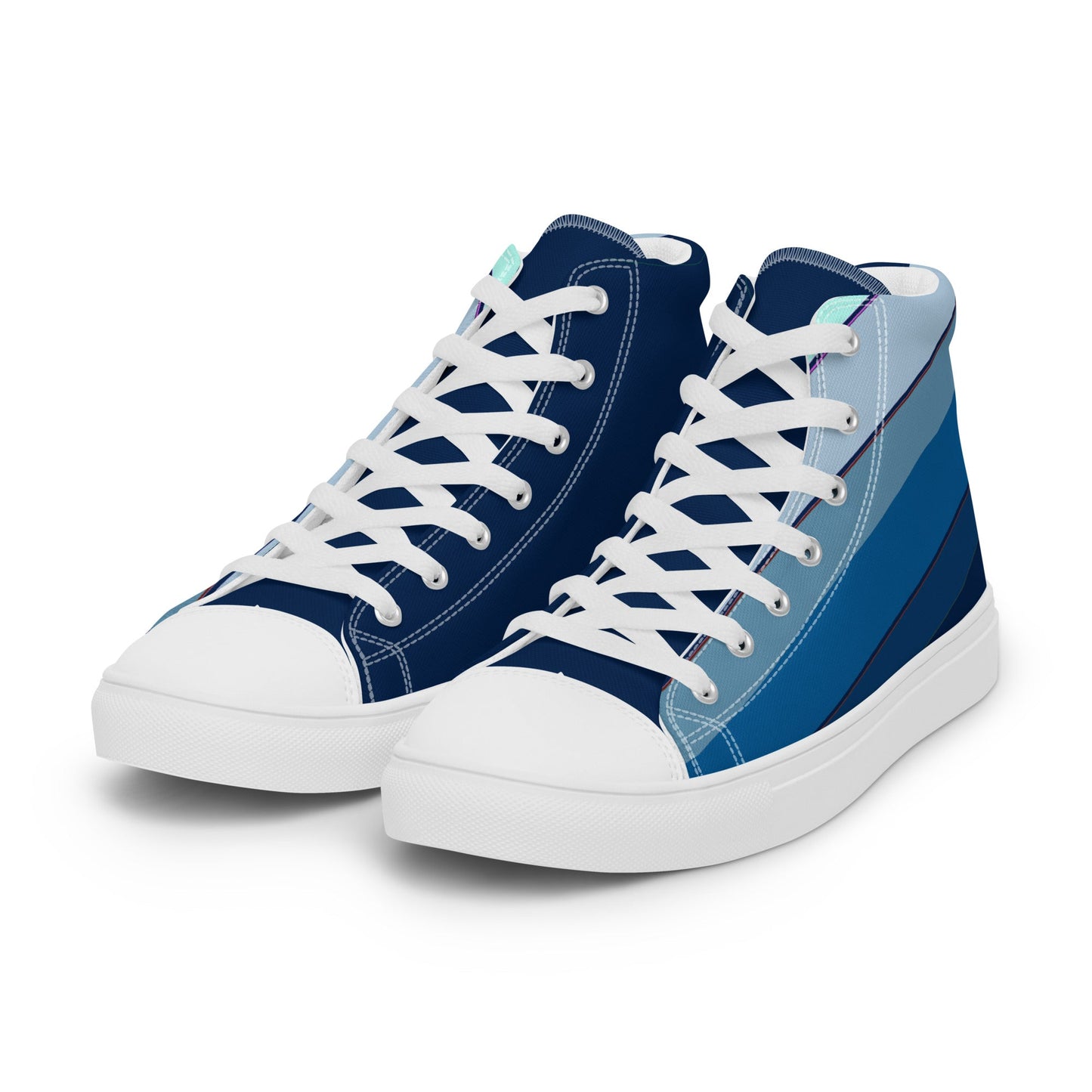 Blue Palette - Men’s high top canvas shoes