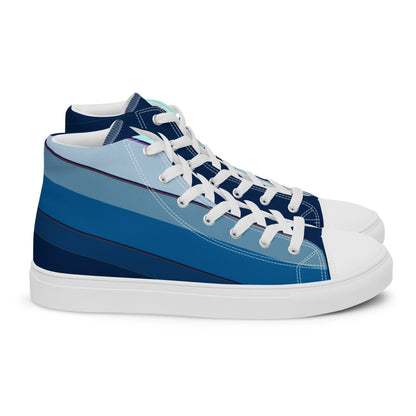 Blue Palette - Men’s high top canvas shoes