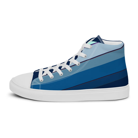 Blue Palette - Men’s high top canvas shoes