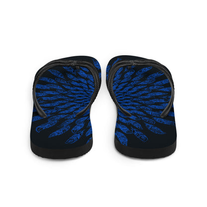 Blue Tickle Flip-Flops