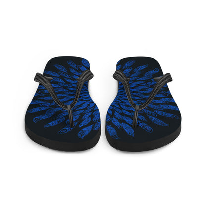 Blue Tickle Flip-Flops