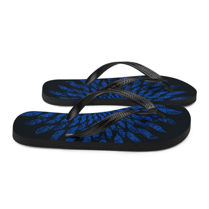 Blue Tickle Flip-Flops