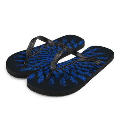 Blue Tickle Flip-Flops