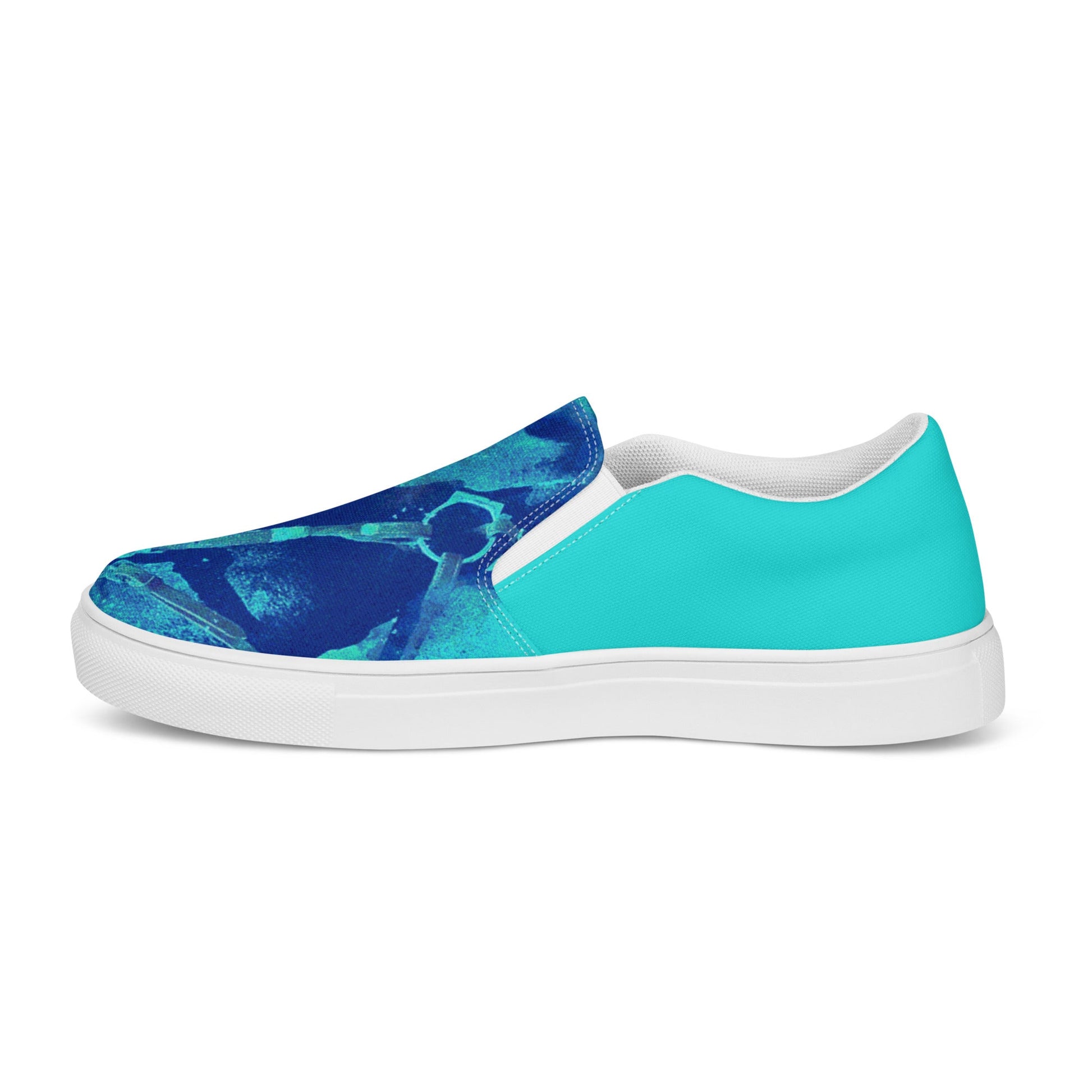 Blue horses Men’s slip-on canvas shoes